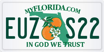 FL license plate EUZS22