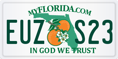 FL license plate EUZS23