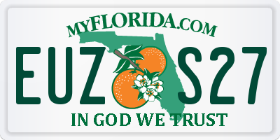 FL license plate EUZS27