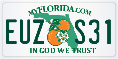 FL license plate EUZS31