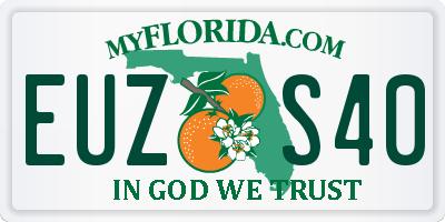 FL license plate EUZS40