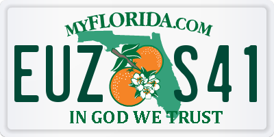 FL license plate EUZS41
