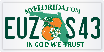 FL license plate EUZS43