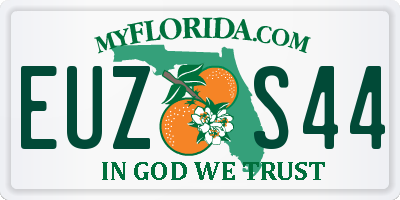 FL license plate EUZS44