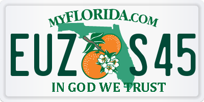 FL license plate EUZS45