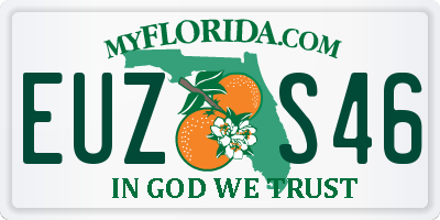 FL license plate EUZS46
