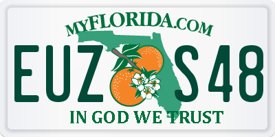 FL license plate EUZS48