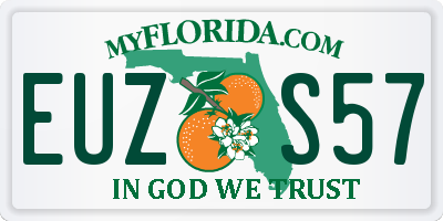 FL license plate EUZS57