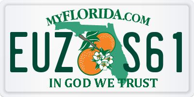 FL license plate EUZS61