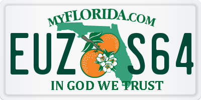 FL license plate EUZS64