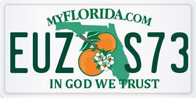 FL license plate EUZS73