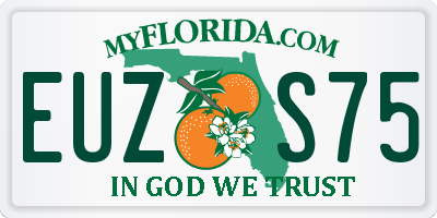 FL license plate EUZS75