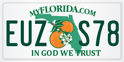 FL license plate EUZS78