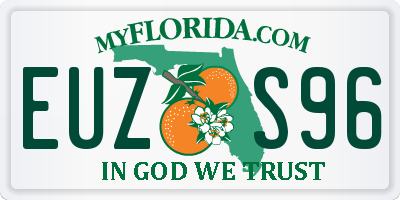 FL license plate EUZS96