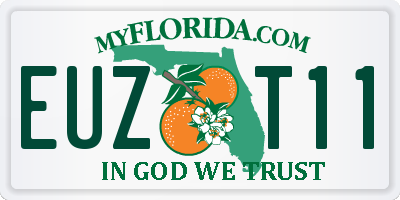 FL license plate EUZT11