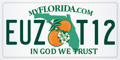 FL license plate EUZT12