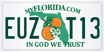 FL license plate EUZT13
