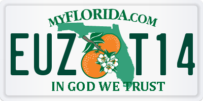 FL license plate EUZT14
