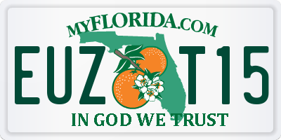 FL license plate EUZT15
