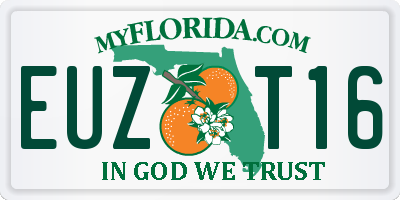 FL license plate EUZT16
