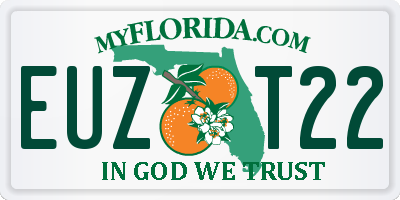 FL license plate EUZT22