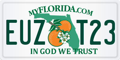 FL license plate EUZT23