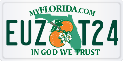 FL license plate EUZT24