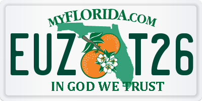 FL license plate EUZT26