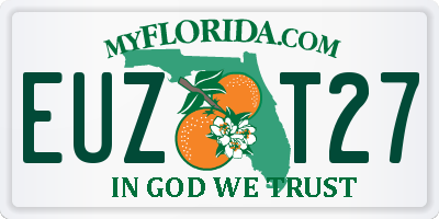 FL license plate EUZT27