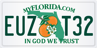FL license plate EUZT32
