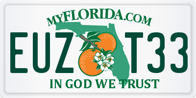 FL license plate EUZT33