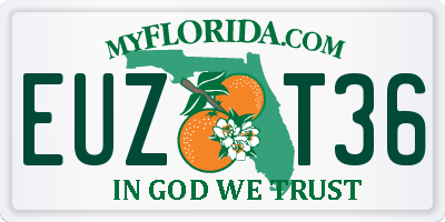 FL license plate EUZT36