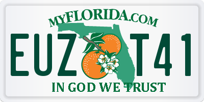 FL license plate EUZT41