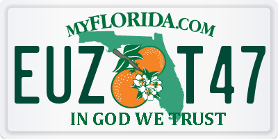 FL license plate EUZT47