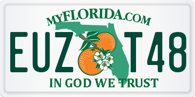 FL license plate EUZT48