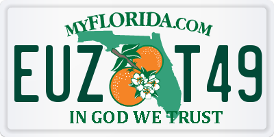 FL license plate EUZT49