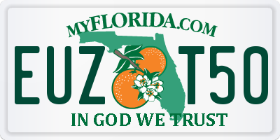 FL license plate EUZT50