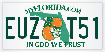 FL license plate EUZT51