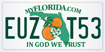 FL license plate EUZT53