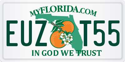 FL license plate EUZT55