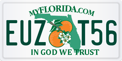 FL license plate EUZT56