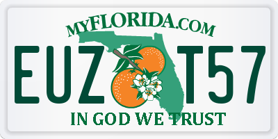 FL license plate EUZT57