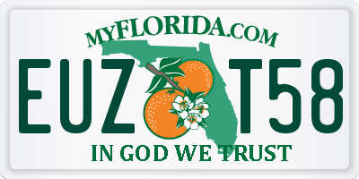 FL license plate EUZT58