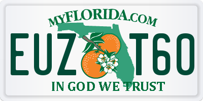 FL license plate EUZT60