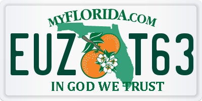 FL license plate EUZT63