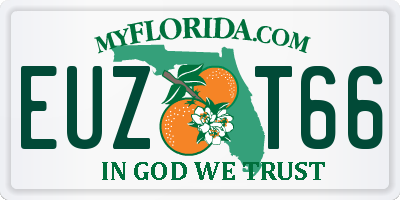FL license plate EUZT66
