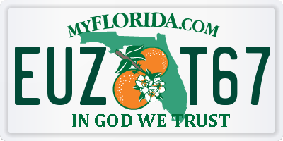 FL license plate EUZT67