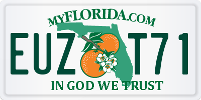 FL license plate EUZT71