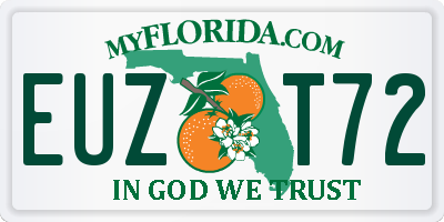 FL license plate EUZT72