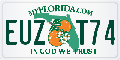 FL license plate EUZT74